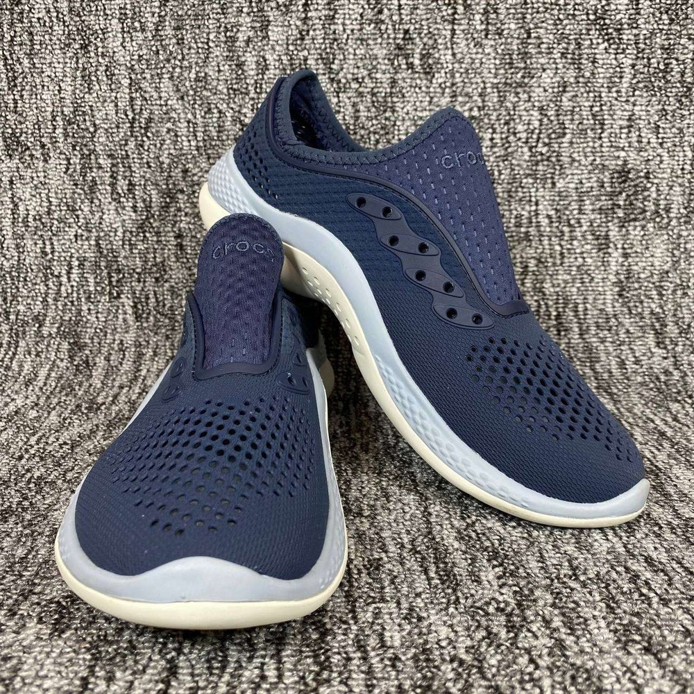 Crocs LiteRide 360 Pacer Sneakers Womens 6 Navy Blue Grey Walking Shoes 206705